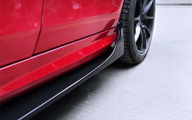 2012 - 2014 Mercedes Benz W204 C Class Coupe DP Style Carbon Fiber Side Skirts Under Board